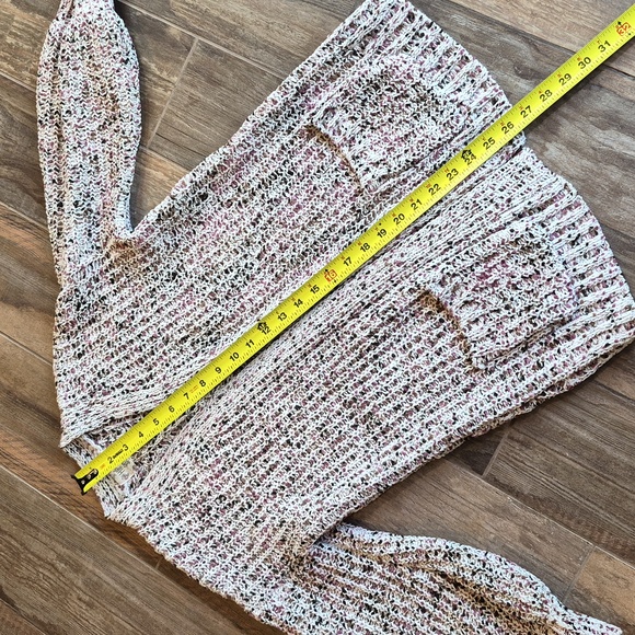 2 Hippie Rose Soft & Cozy Ivory, Mauve, & Brown Knit Cardigans, XS - Picture 11 of 16